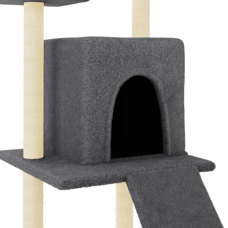 110 cm H Cat Tree / Condo, Dark Grey