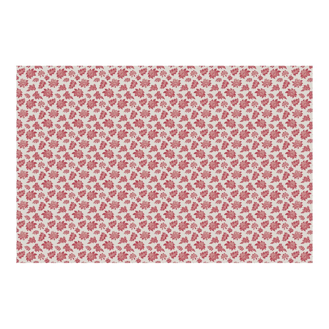 Strukturierte Tapete Red Baroque Floral Pattern 2,55 m x 384 cm