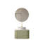 Meuble-lavabo de salle de bain 24 po avec lavabo, lavabo à fixation murale à bords arrondis flottants avec tiroir, lavabo en céramique blanc avec motif de pierre, pré-assemblé, vert clair