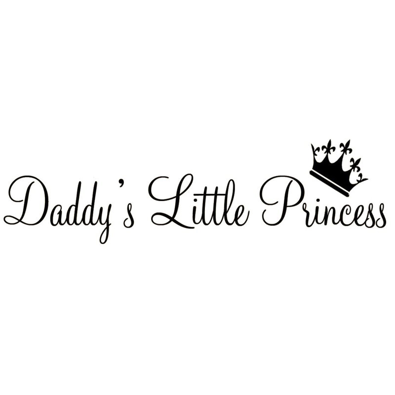 Décalcomanie murale little princess daddy Hunsaker, 6 x 22