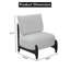 Chaise de loisirs moderne en bois massif avec coussins blancs-1626950977-1626951006