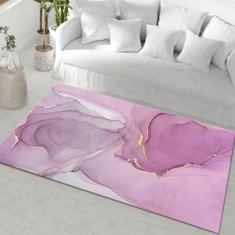 Non-Woven Thin Type Printed Rug with Intricate Geometric Design Ideal for Adding a Touch of Sophistication to Any Living Space