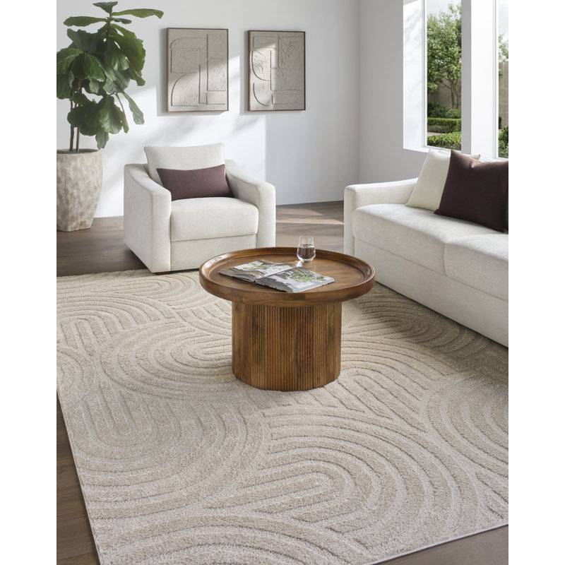 Rachel Zoe X Livabliss The Studio Edit Machine Woven Rug, Beige, Rectangle 2' x 2'11"