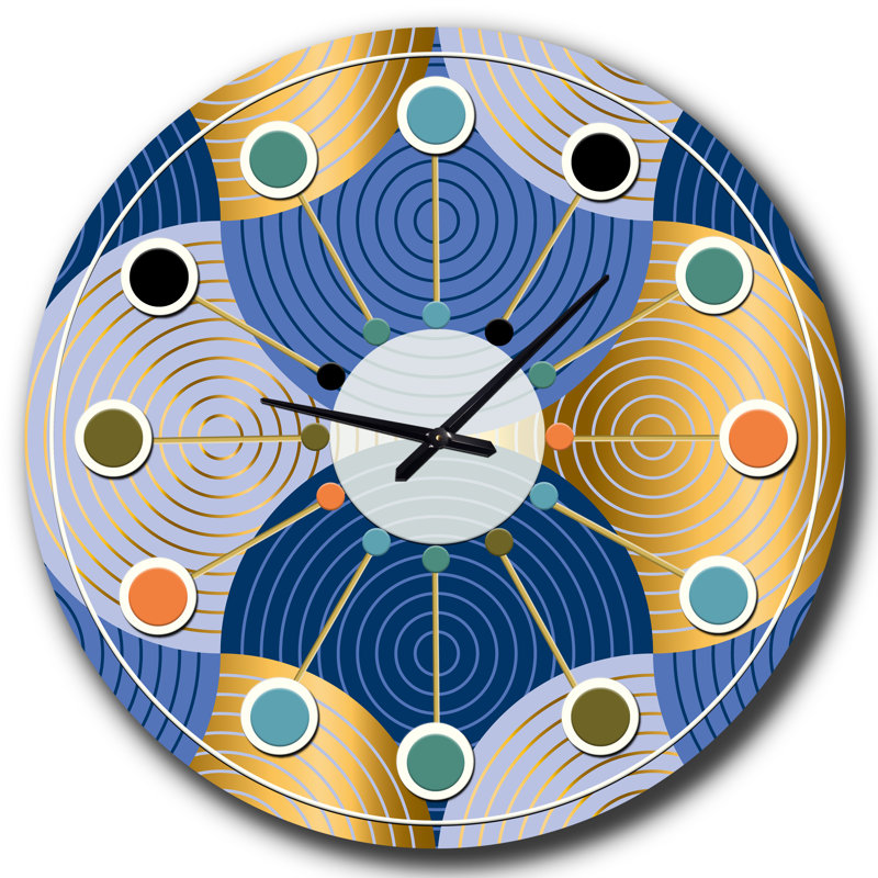 Horloge murale rétro Mid-Century, Grand
