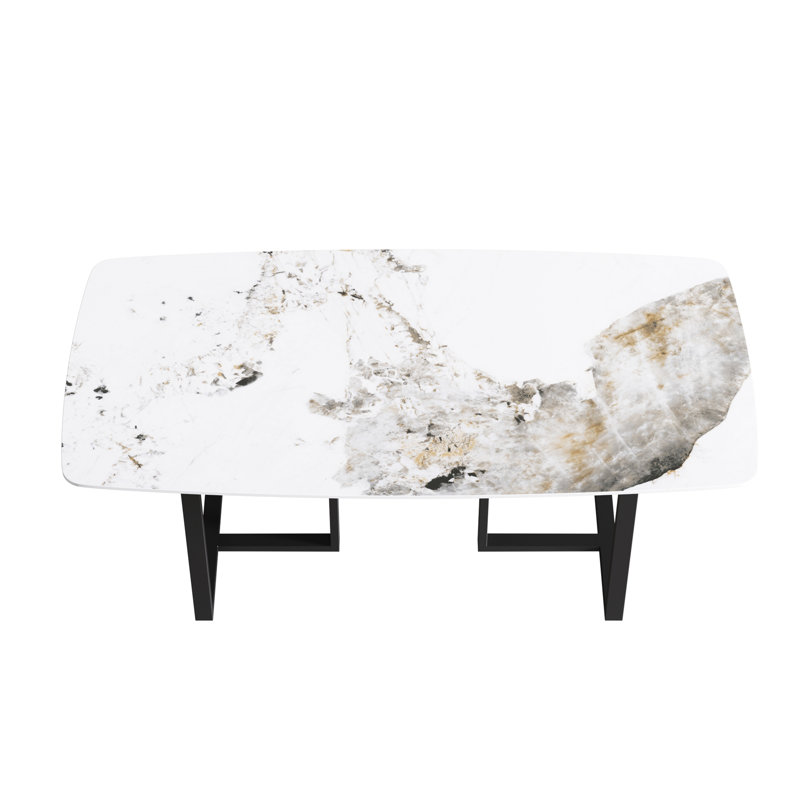 Table de salle à manger Evannie, Noir, Pandora, H 29,53 po x L 70,87 po x l 35,43 po