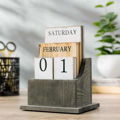 Solid Wood Cretys Perpetual Calendar