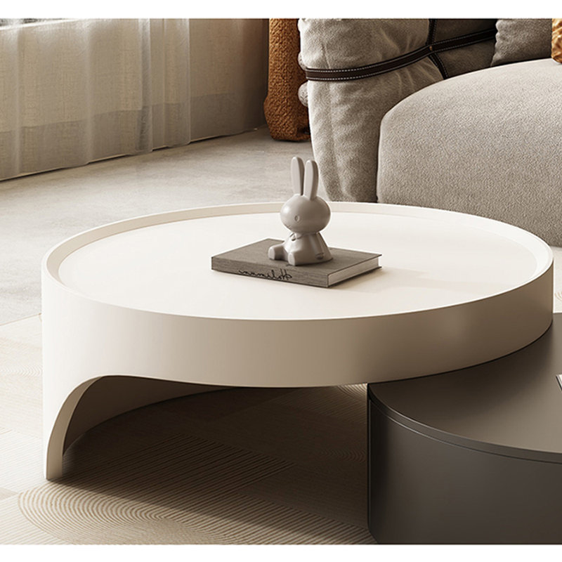 Ensemble de tables basses rondes Modern, H 12,59 po x L 29,52 po x l 29,52 po