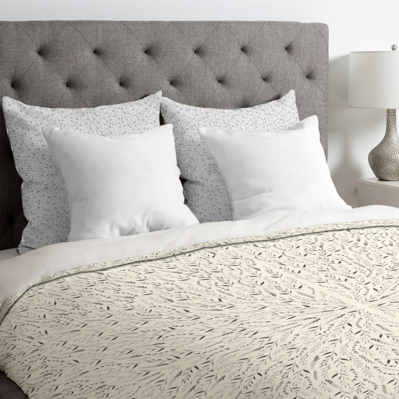 Iveta Abolina Modern & Contemporary Polyester Floral Duvet Cover, Queen Duvet Cover