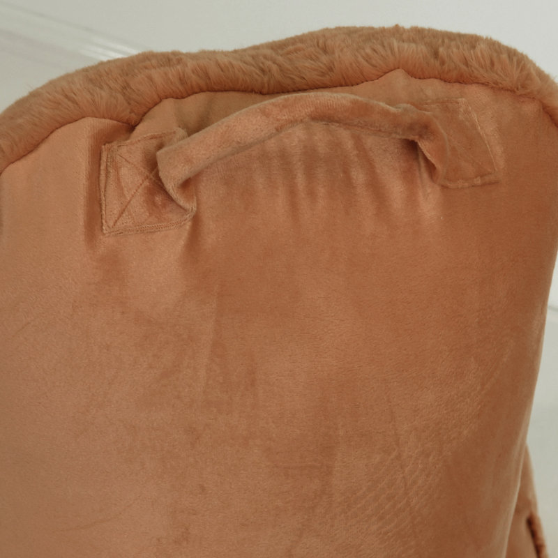 Fox Faux Fur Backrest Pillow Cover, Umber