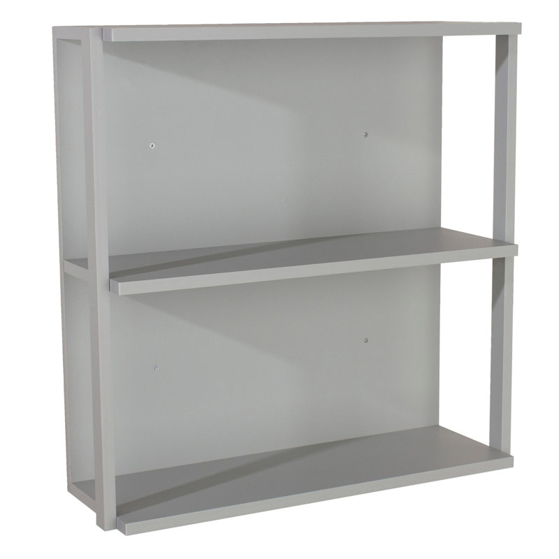 Recessed 3 Tier Wall Shelf Kit, Foiled Finish, Grey, 60" H x 60" W x 20" D