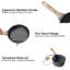 Ensemble de casseroles et de poêles antiadhésives, ensembles de batterie de cuisine en granit compatibles avec induction, 14 pièces avec poêle à frire, casserole, cocotte, sans PFOA (batterie de cuisine grise, 14 pièces)