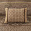 Ensemble de courtepointe 6 pièces jacquard avec coussins décoratifs brun / or-126579777