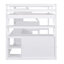 Lit mezzanine multifonctionnel avec bureau intégré, tablettes, tiroirs de rangement et escalier pour un espace de vie et de travail amélioré-322671816