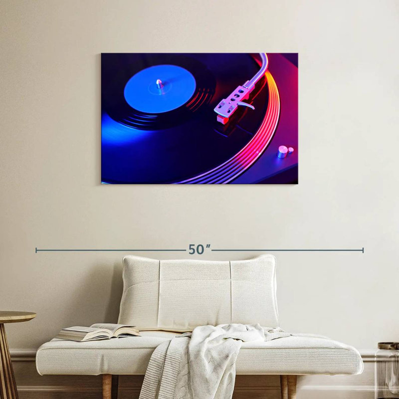 Platine tourne-disque Abarca, H 24 po x l 36 po