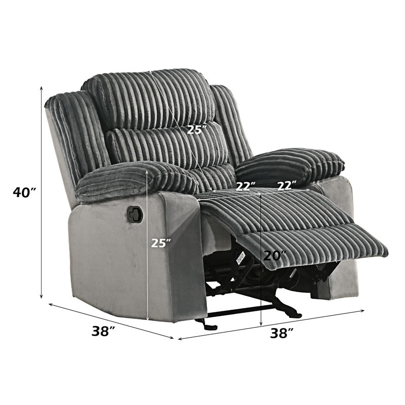 Fauteuil inclinable et oscillant rembourré