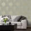 Lustre Metallic 3D Embossed Damask Wallpaper Roll-1780375202