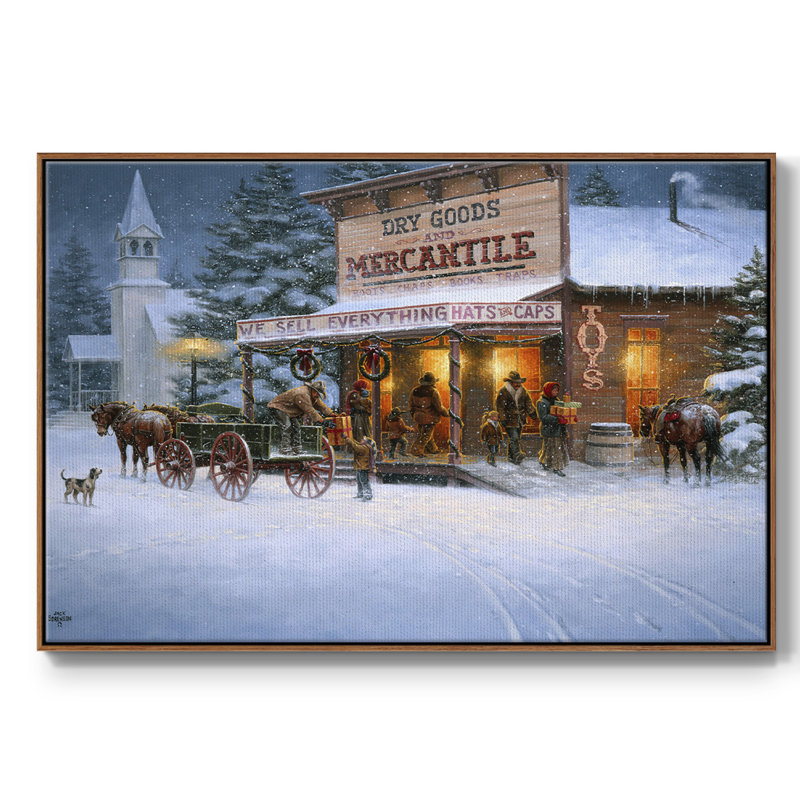 Vœux de Noël, H 17 po x l 25 po x P 2 po, Noyer