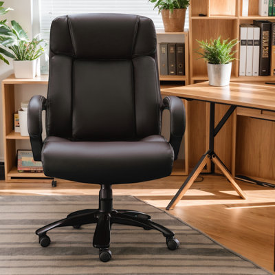 500 Lbs Big Ergonomic High Back Executive Chair With 7Inch Thickness Seat And Steady Base
