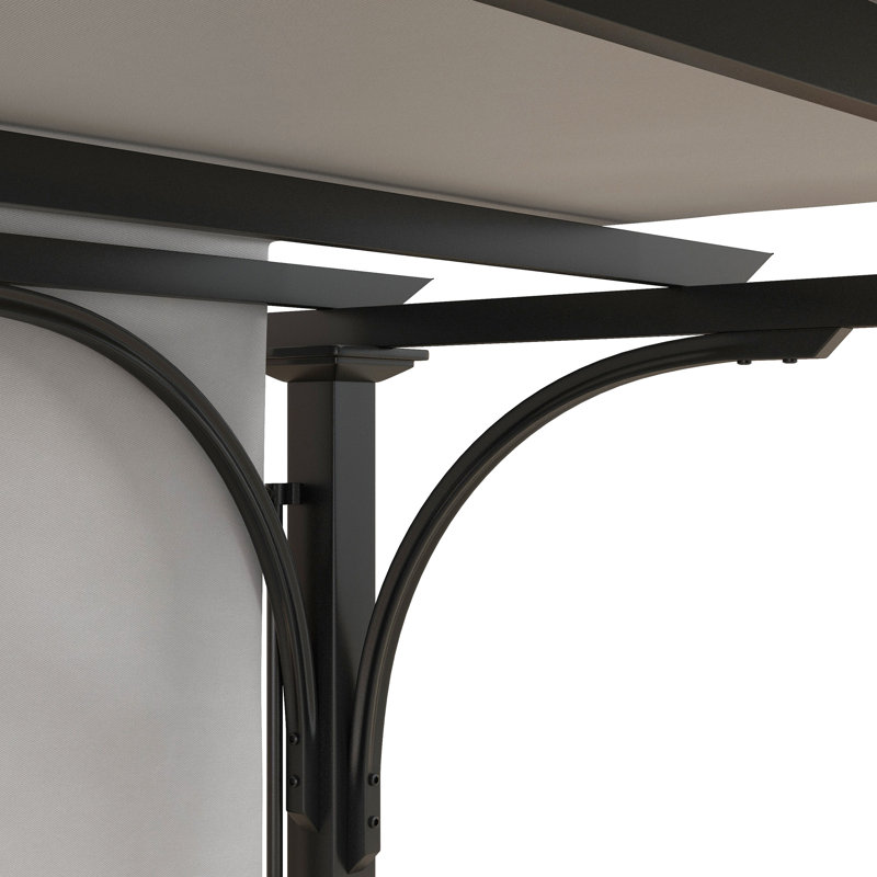 Pergola en acier l 10 pi x P 10 pi, Blanc