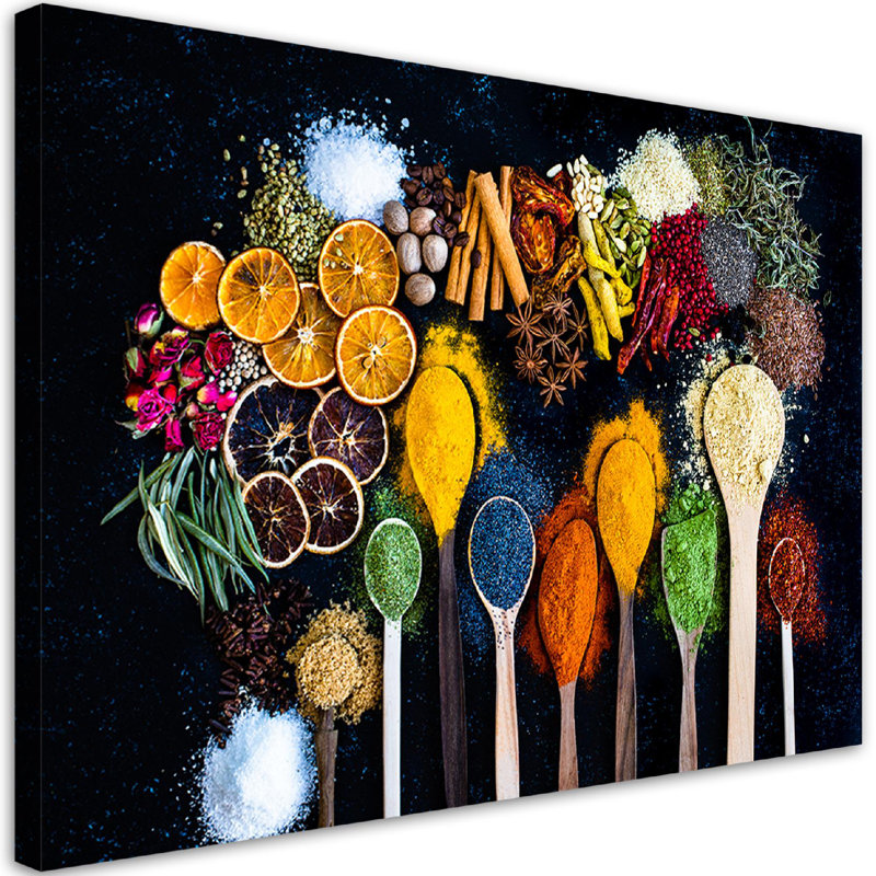 Herbs And Spices - No Frame Print on Canvas