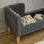 Banc de rangement rembourré 65,35 po-1285589616