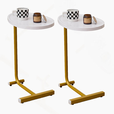 C-shaped Side Table, C Shaped End Table, Side Table for Couch and Bed, Small Side Table