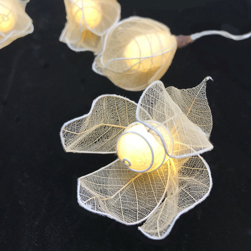Yatra LED Natural Cocoon String Light, White