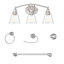 Ashod 3-Light Dimmable Silver Vanity Light