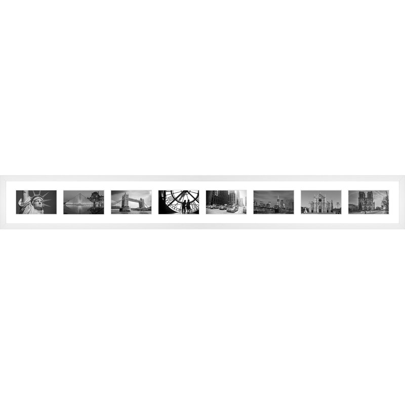 Lareka Wood Picture Frame with Mat, White
