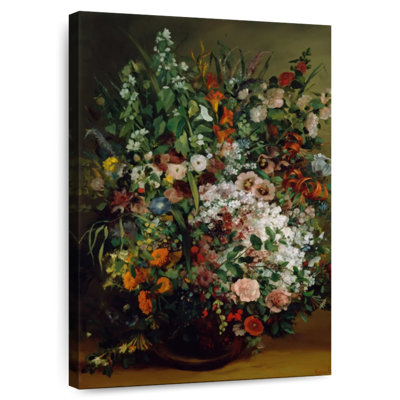 Harnek bouquet de fleurs dans un vase 1862 II