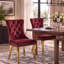 Chaise de salle à manger moderne en velours avec dossier capitonné et garniture cloutée (lot de 2)-750428823