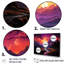 Coucher de soleil orange dans les montagnes mauves - ensemble d'art mural abstrait sur toile-107737901-107737899