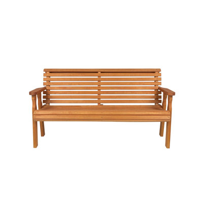 Heavy Duty Roll Back Treated Wooden Garden Bench