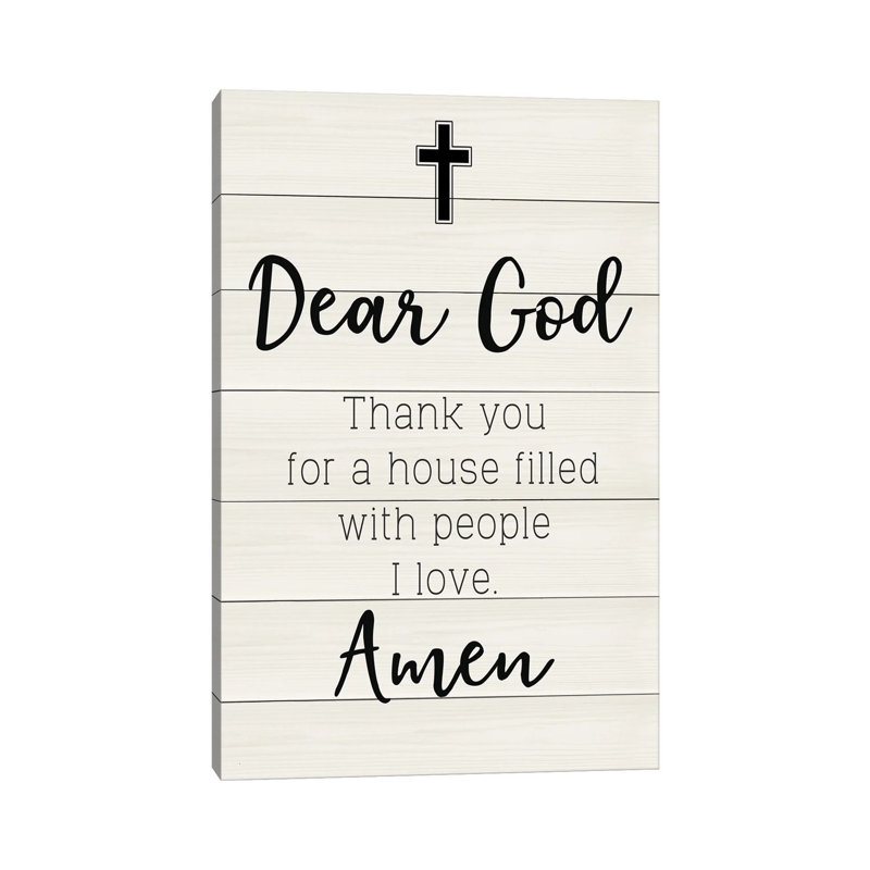 Dear God by CAD Designs - Wrapped Canvas Print, 101.6 cm H x 66.04 cm W x 3.175 cm D
