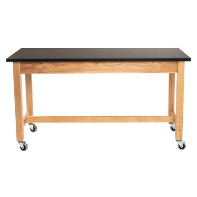 Wood, Casters, Stretchers And Braces Science Lab Table -  National Public Seating, SLT1-3072PC