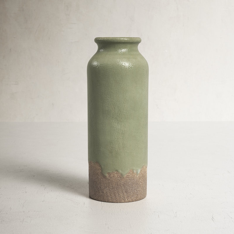 Bridgehampton Handmade Ceramic Table Vase, 13.8" H x 5.3" W x 5.3" D