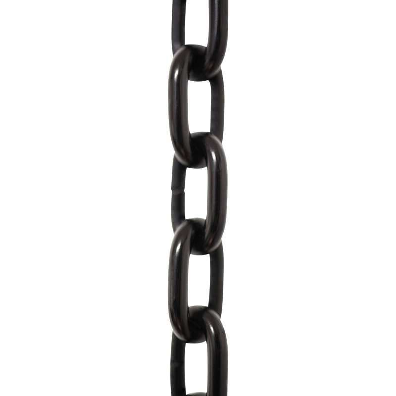 Petite chaîne d'horloge à maillons standard, H 12 po x l 0,31 po x P 0,07 po, Noir