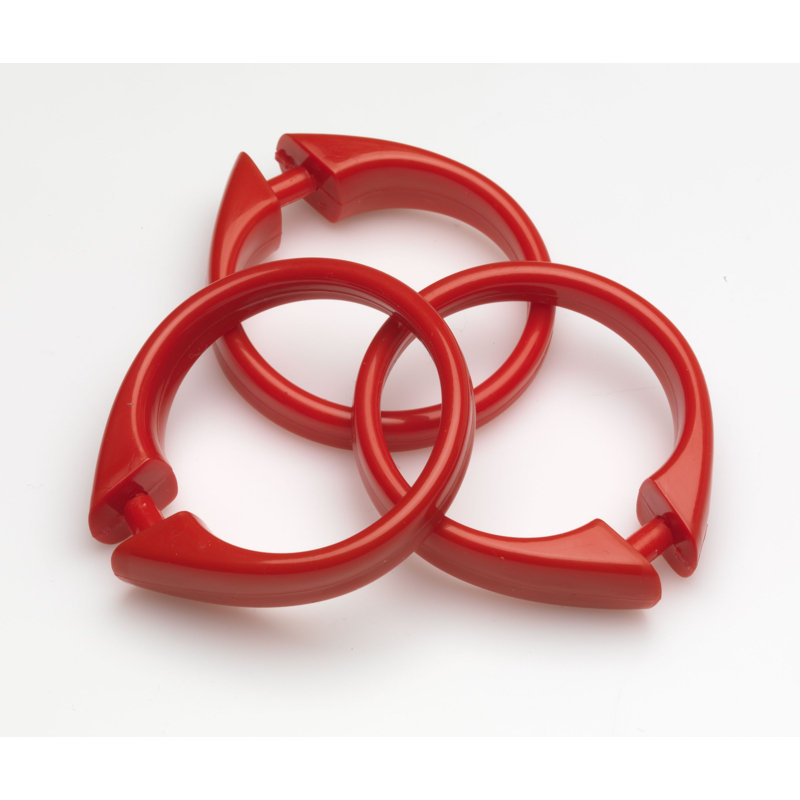 Jamarl Plastic Rust Resistant Shower Curtain Hook, Red