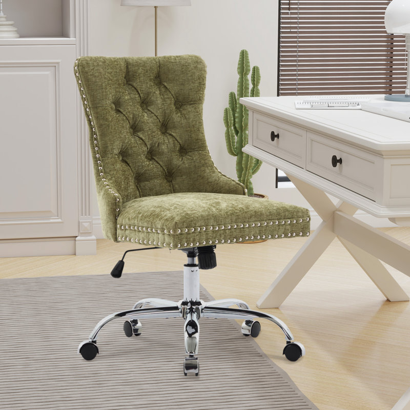Chaise de bureau en chenille, Vert