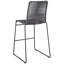 Chaises de bar en métal tissé gris anthracite - 2 pièces, conception rustique pour tabourets de salle à manger de style moderne, cadre