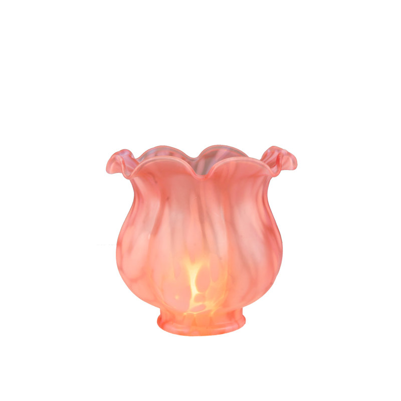 Abat-jour de melon de 5 po de largeur, Rose
