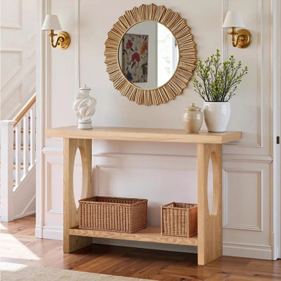 Console en bois massif de style médiéval