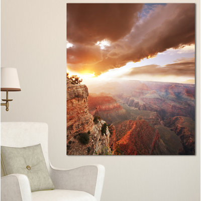 «Grand Canyon Under Thunderstorm Sky», reproduction de photo sur toile tendue