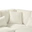 Canapé modulaire surdimensionné de 129 po en forme de U Canapé-lit moderne recouvert de velours côtelé doux avec une chaise longue pour le salon, beige