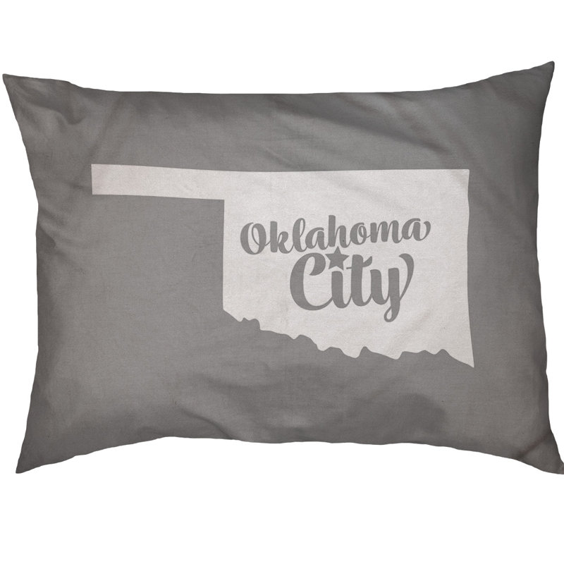 Coussin d’intérieur pour chien oklahoma city oklahoma, Moyen (H 6,5 po x l 40 po x P 30 po), Gris