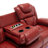 Home Theater Seating Manual Recliner Chair With Center Console And LED Light Strip For Living Room-1654744018