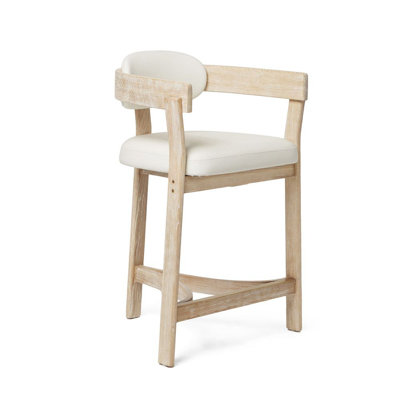 Granville Upholstered Stool with Solid Wood Frame