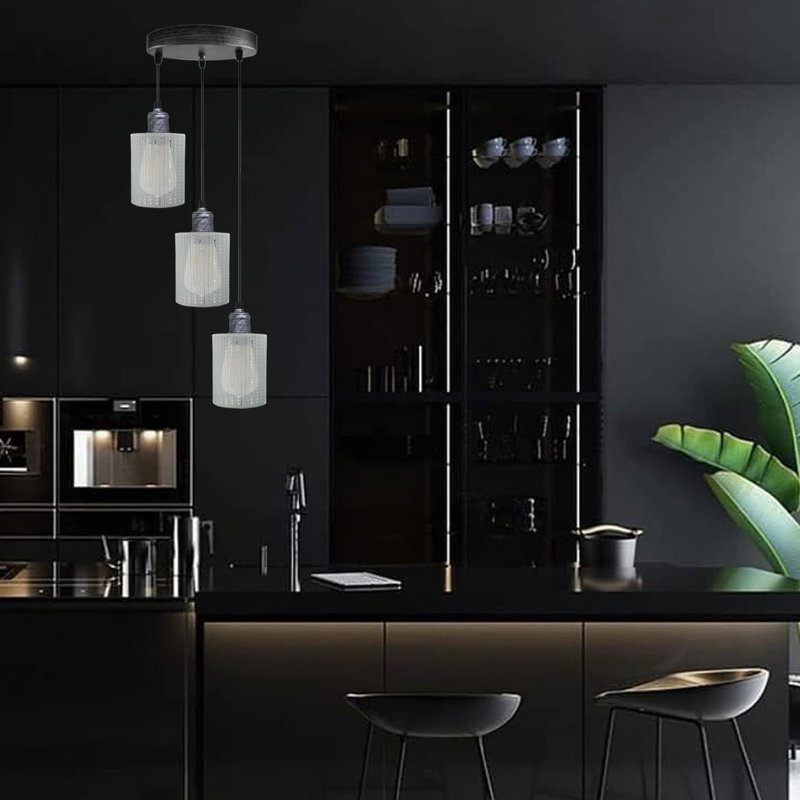 Annaluiza 3 - Light Brushed Silver Pendant