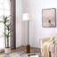 Oren 60" Modern Classic LED Standing Floor Lamp With Heavy-Weighted Base In Walnut Finish