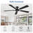 Cissline 52" Flush Mount Modern Ceiling Fan with Remote for Bedroom/Living Room